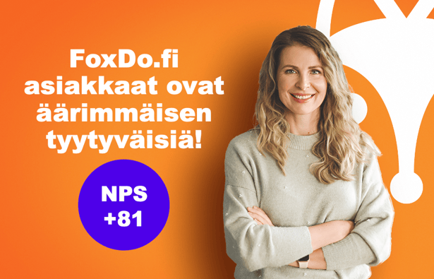 FoxDo Oy asiakkaat ovat äärimmäisen tyytyväisiä - NPS +81